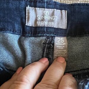 Chico's Dark Denim Jeans 2.5 So Slimming